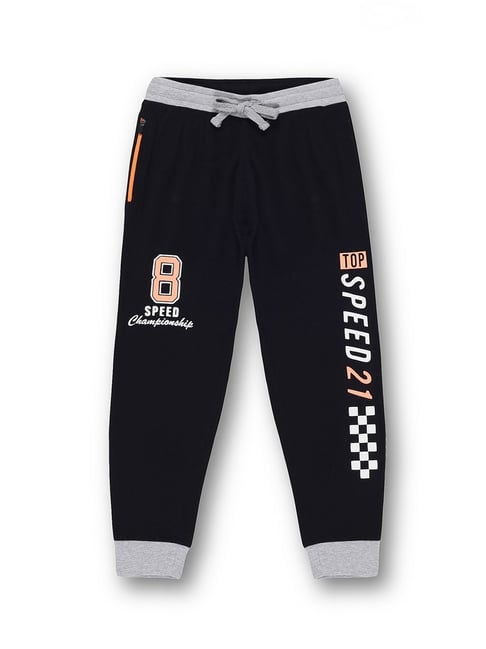 3PIN Boys Black Cotton Graphic Joggers-picture-47