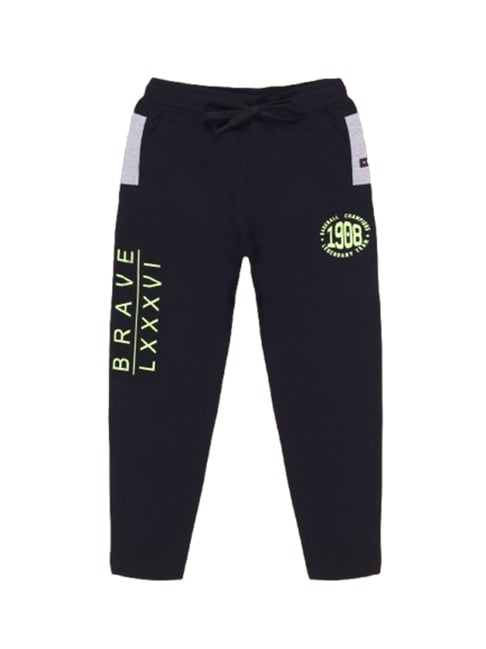 3PIN Boys Black Cotton Graphic Joggers-picture-14