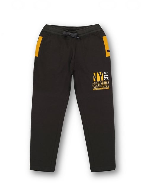 3PIN Boys Black Cotton Graphic Joggers-picture-19