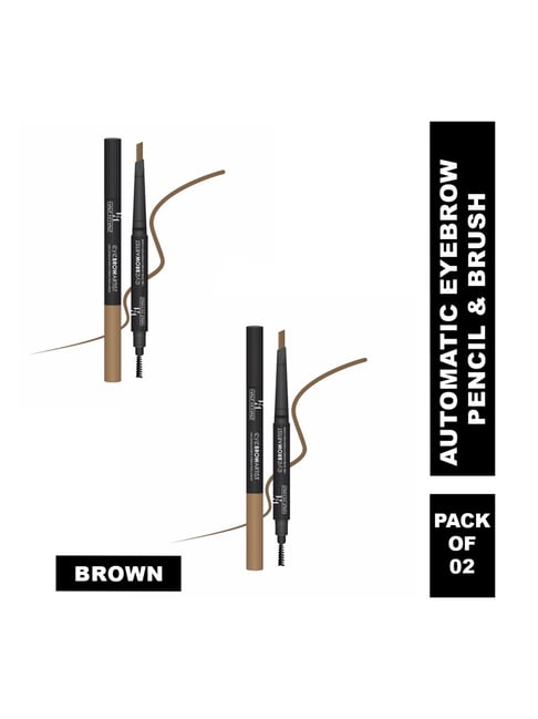 Half N Half Artist Eyebrow Pencil & Brush Brown - Pack of 2-picture-12