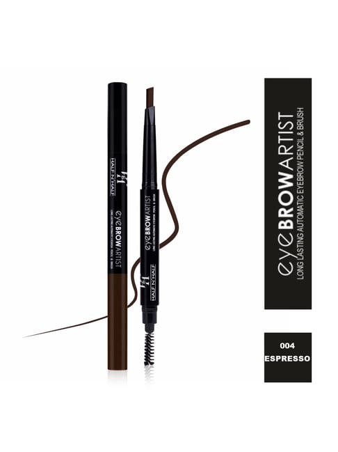 Half N Half Artist Eyebrow Pencil & Brush Espresso - 0.4 gm