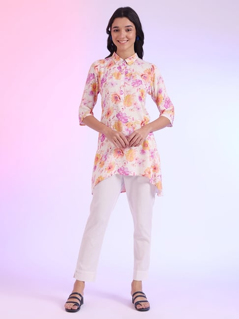 Aurelia Orange Floral Kurti-picture-25