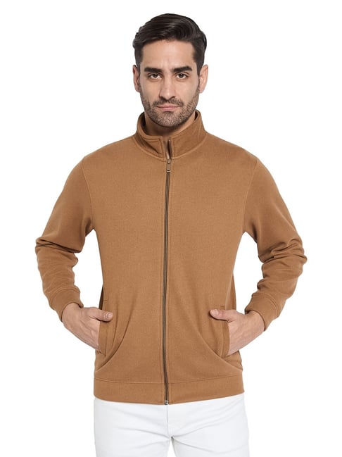 Octave Tan Regular Fit Solid Jacket