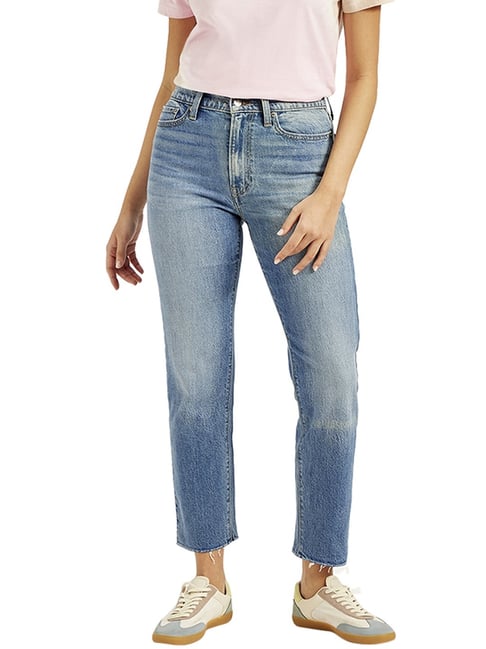 Levi's Blue Cotton Straight Fit Jeans-picture-21