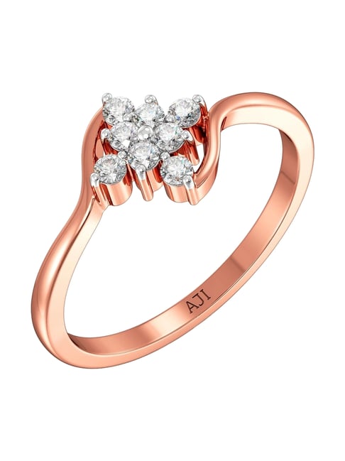 Joyalukkas 18k Rose Gold Diamond Petal Promise Ring for Women