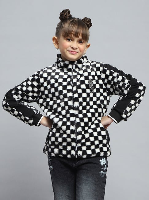 Monte Carlo Girls Black & White Checks Full Sleeves Sweatshirt-picture-12