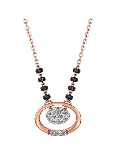 Joyalukkas 18k Gold & Diamond Endless Circle Charm Mangalsutra