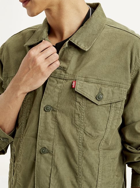 Olive Green Levis Mens Outerwear Levi's Levis Mens Hooded Military