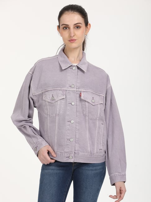 Levi's Purple Cotton Relaxed Fit Denim Jacket