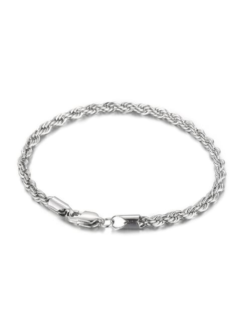 Peora Silver Plated Stainless Steel Openable Fancy Link Bracelet-picture-41