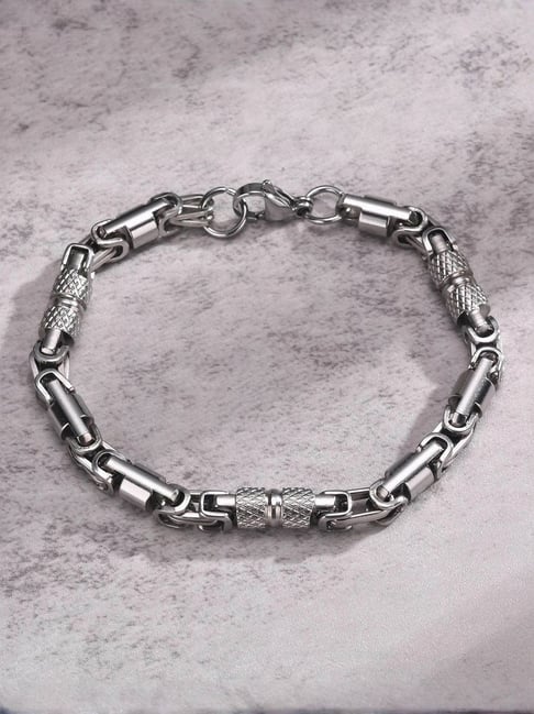 Peora Silver Plated Stainless Steel Openable Stylish Bracelet-picture-40