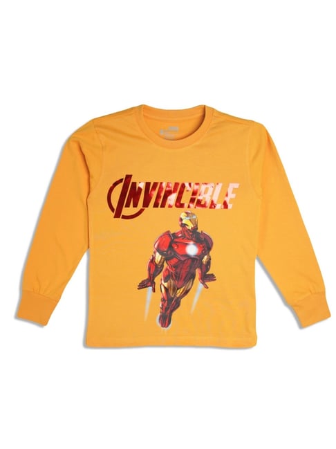 Bodycare Boys Mustard Cotton Printed T-Shirt-picture-44