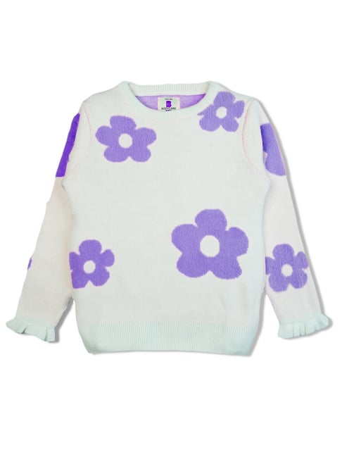 Bodycare Girls Lavender Cotton Printed Sweater-picture-30