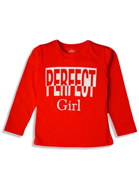 Bodycare Girls Red Cotton Printed T-Shirt-picture-35