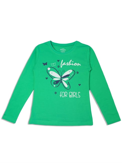Bodycare Girls Green Cotton Printed T-Shirt-picture-38