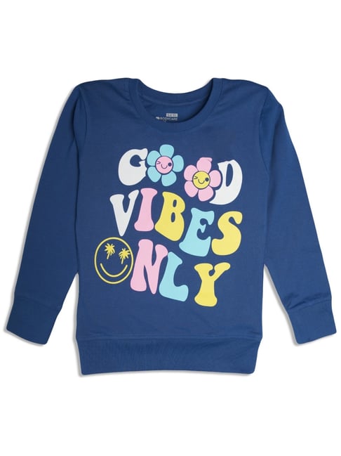 Bodycare Girls Blue Cotton Printed T-Shirt-picture-19