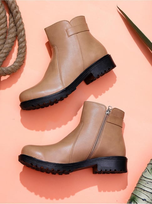 Trase Women's Beige Casual Booties-picture-32