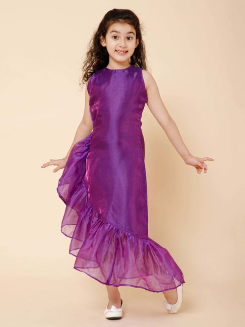 Piccolo Kids Purple Regular Fit Dress