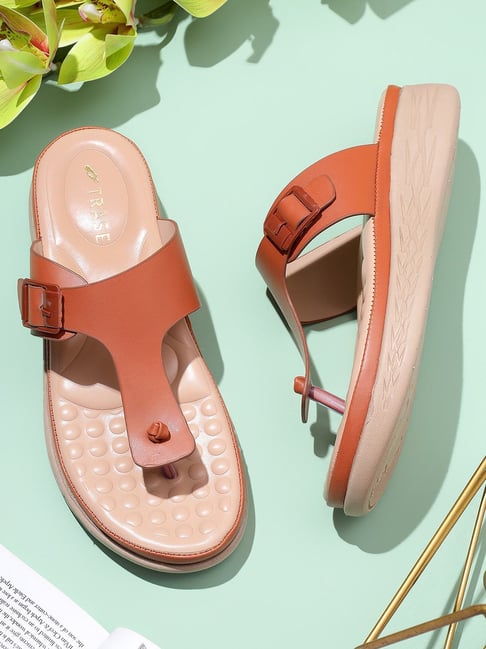 Trase Women's Tan Thong Wedges-picture-27