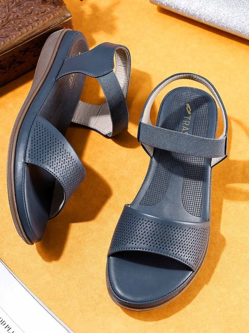 Trase Women's Teal Ankle Strap Sandals-picture-40