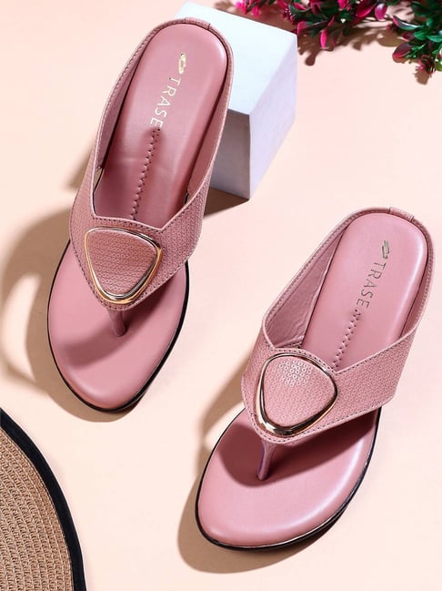 Trase Women's Peach Thong Wedges-picture-41