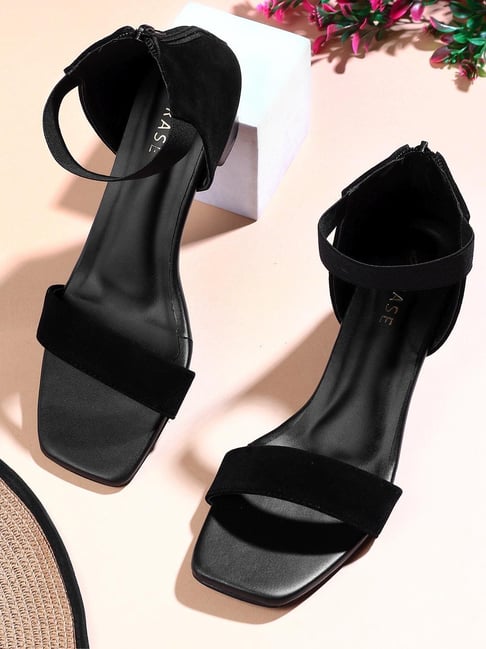 Trase Women's Black Ankle Strap Sandals-picture-38