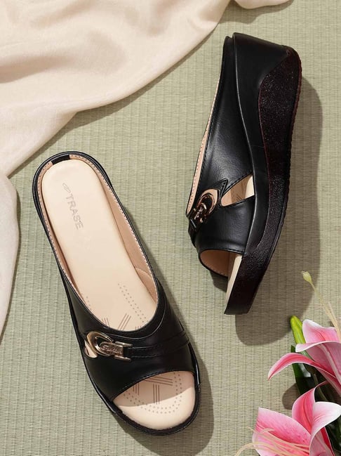 Trase Women's Black Casual Wedges-picture-35