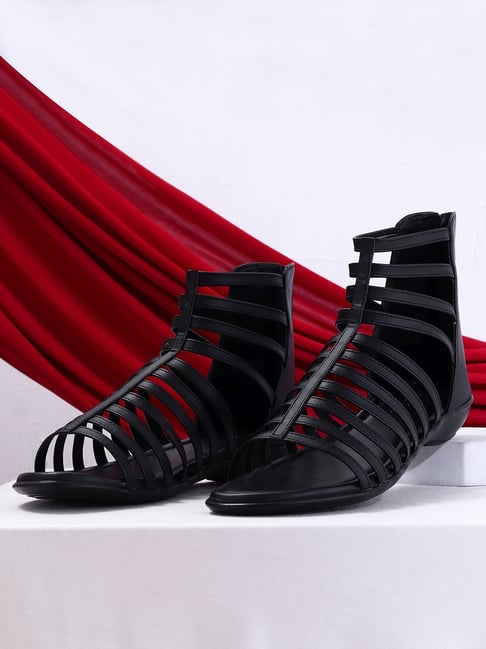 Trase Women's Black Gladiator Sandals