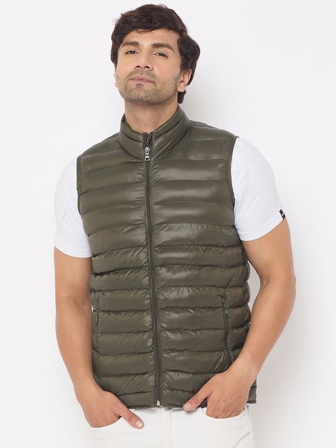 Duke Green Slim fit Solid Puffer Jacket