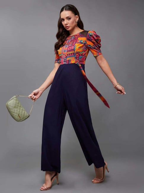 Miss Chase Multicolored Printed Jump Suit