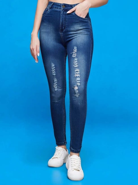 Miss Chase Blue Plain Jeans-picture-43