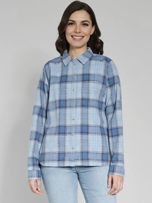 American Eagle Blue Cotton Shirt-picture-37