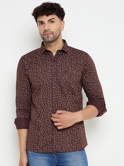 Duke Brown Slim fit Printed Shirt-picture-34