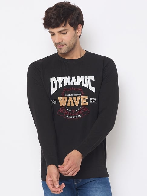 Duke Black Regular fit Embroidered Sweatshirt-picture-38