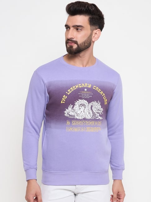 Duke Purple Regular fit Printed Sweatshirt