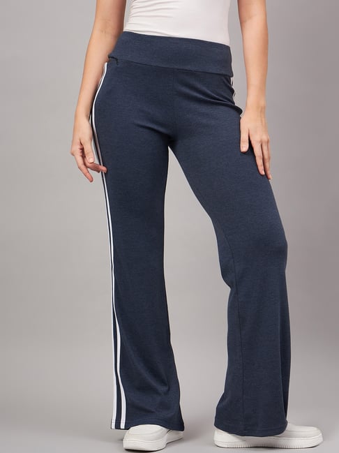 FEMEA Blue Polyster Solid Trackpants-picture-18