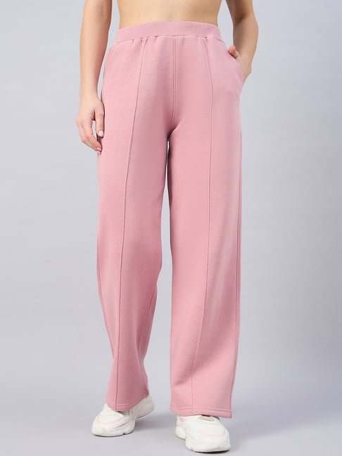 FEMEA Pink Fleece Solid Trackpants-picture-19
