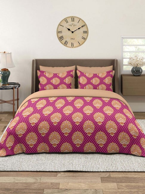 Layers Glory 100% Cotton 144 TC Ethinc Print Double Bedsheet with 2 Pillow Covers-picture-16