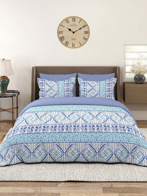 Layers Home Easy 100% Cotton 144 TC Printed Double Bedsheet with 2 Pillow Covers-picture-26