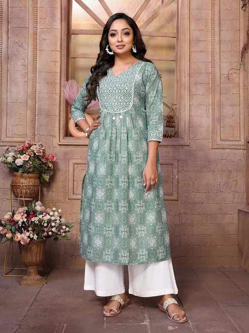 Rangita Green Printed Kurta-picture-11