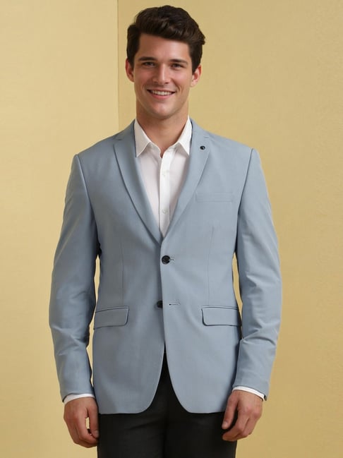 Allen Solly Grey Slim Fit Blazer