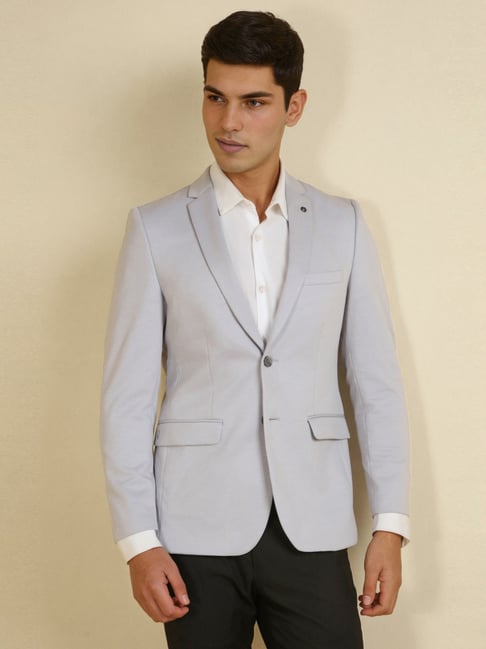 Allen Solly Grey Slim Fit Blazer