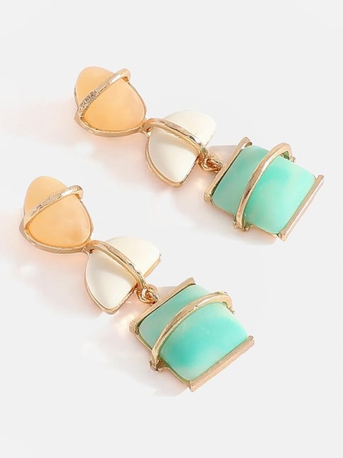 Sohi Multicolor Stone Drop Earrings-picture-16