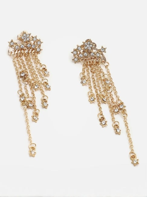 Sohi Gold Stones Dangler Earrings-picture-22