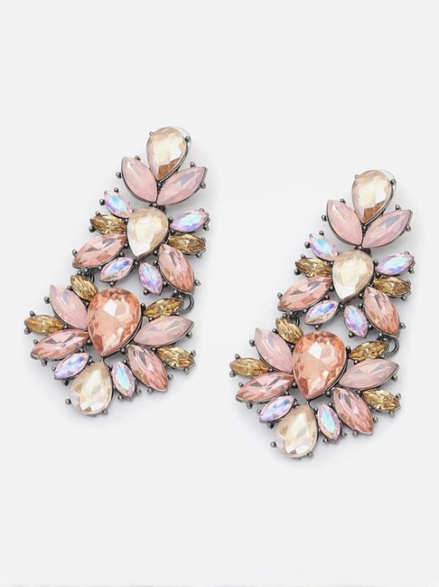 Sohi Gold Plated Party Designer Stone Drop Earrings-image-39