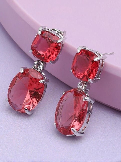 Sohi Gold Plated Party Designer Stone Drop Earrings-image-30