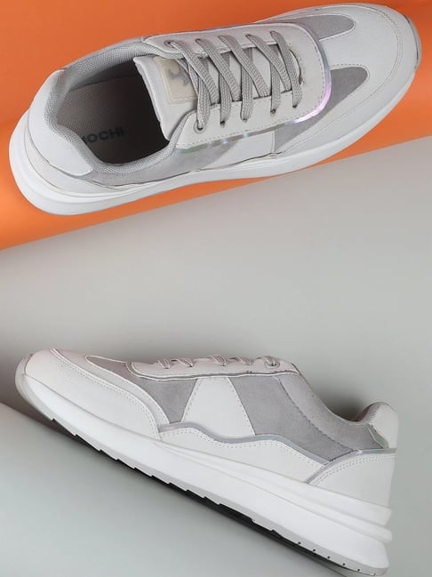 Mochi Women's Grey Casual Sneakers