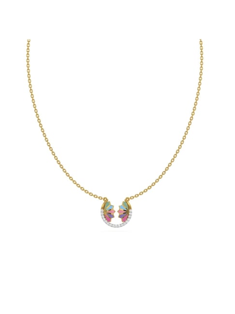 Kisna Diamond & Gold Jewellery 18k Gold & Diamond Farrah Necklace for Women