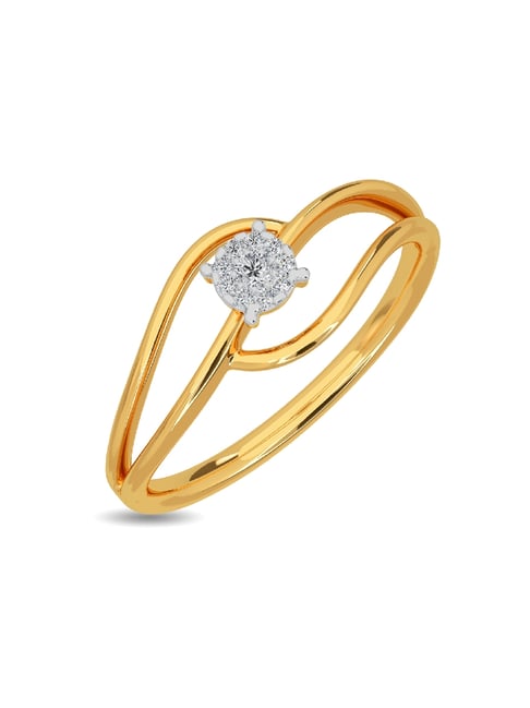 Kisna Diamond & Gold Jewellery Awe Inspi 14k (585) Diamond & Gold Ring For Women