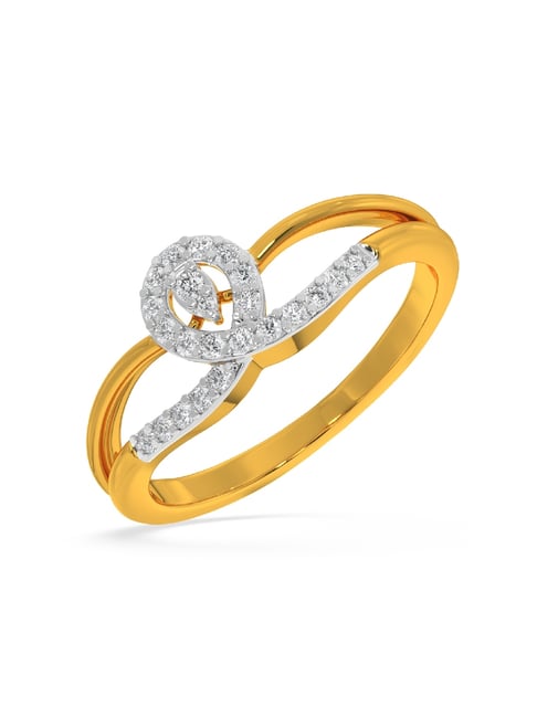 Kisna Diamond & Gold Jewellery Ela 14k (585) Diamond & Gold Ring For Women-picture-15